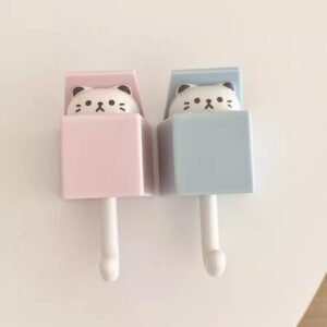 1pcs New Cute Cartoon Cat Hooks with Strong Adhesive