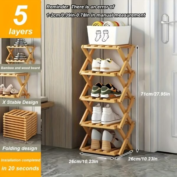 4f4510e8-6372-46d2-b637-3495291e6216.jpg This Is a No-installation Foldable Bamboo Shoe Rack small high