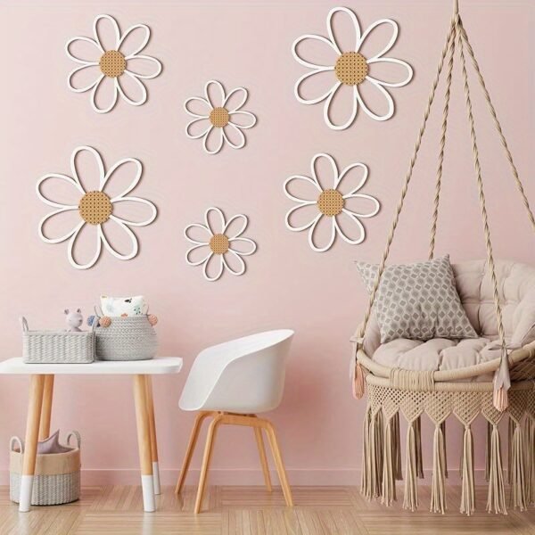Set of 6 Daisy Wall Decorations
