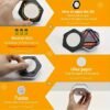95c48a2d-fff5-435e-bd84-4ffea591365d.jpg 1pc Creative White Hexagonal Cat's Eye Colorful Wall Lamp Sunset Red Projection Sunset Light