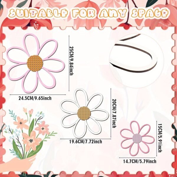 Set of 6 Daisy Wall Decorations