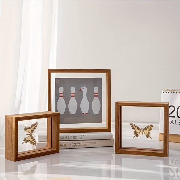 Wooden Floating Photo Frame – Double Acrylic Display