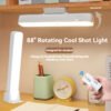 Rechargeable LED Light for Bedroom with 2 Bases 3 Colors Magnetic Emergency Desk Study Lamp with Rem