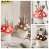 Cute Mushroom Desk Organizer Pen Holder