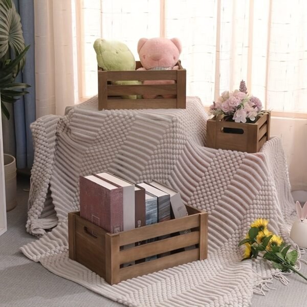 ea7122ef-5bb8-40ea-b94c-836d4a980986.jpg 3pcs Rustic Farmhouse Wooden Storage Crates Set